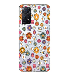 Redmi Note 12 Pro 4G Uyumlu Çiçek Desenli Şeffaf Telefon Kılıfı