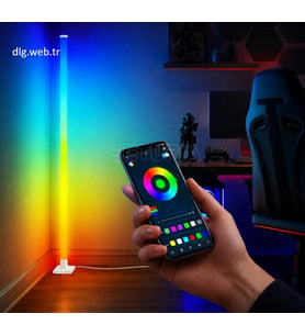 DLG 150 CM RGB Lambader 360° Dekoratif LED Zemin Lambası