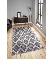 Dijital Baskılı Yıkanabilir Kaymaz Modern Renkli Salon Halısı Mutfak Halısı Yolluk ND-HY-1217 (Gri)