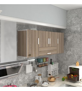 Kenzlife hazır mutfak acus22 crd 060*150*22 mutfak banyo dolabı kapaklı raflı