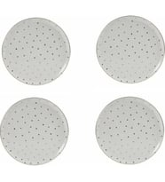 Porland Forest Yaldızlı Servis Tabağı 28cm 4'lü (Beyaz)