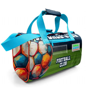 Coral High Erkek Çocuk Spor ve Seyahat Çantası - Lacivert Yeşil Futbol Desenli - 27525