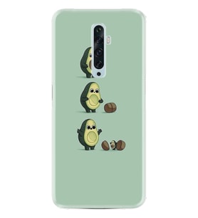 Oppo Reno 2Z 4 Lite 4 Pro 5 6 7 A31 Kılıf Desemli Silikon Avokadolar1352