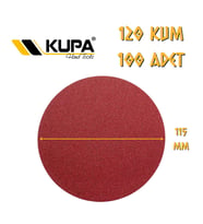 Kupa Yuvarlak Cırt Zımpara 115 mm - P120 Kum - 100 Adet