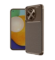 Tecno Spark 30 Pro Kılıf Auto Focus Karbon Kapak - Kahverengi