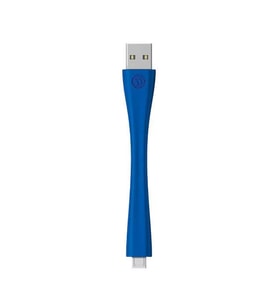 Mophie Memory-Flex Micro USB Kısa Şarj Kablosu 10cm Mavi