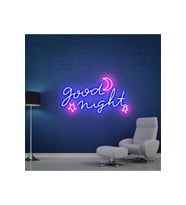 Good Nıght Yazılı ve Şekilli Neon Tabela