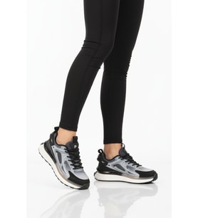 Pierre Cardin Gri Siyah Fileli Hafif Esnek Hafızalı Taban Unisex Spor Ayakkabı PCI-10106 G