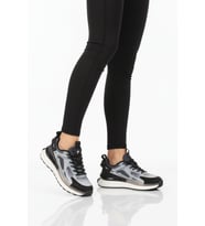 Pierre Cardin Gri Siyah Fileli Hafif Esnek Hafızalı Taban Unisex Spor Ayakkabı PCI-10106 G