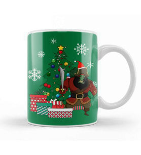 Monkey Island LeChuck Around The Christmas Tree Kupa Bardak Porselen
