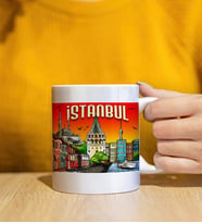 İstanbul Tasarımlı Beyaz Kupa