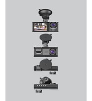 Üç Kameralı Araç İçi Kayıt Sistemi Full HD Gece Görüşlü ve G-Sensör Destekli