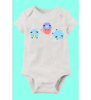 Unisex Bebek Beyaz Organik Baskılı Pamuklu Body