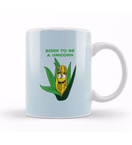 Born To Be A Unicorn Corn On The Cob Pun Kupa Bardak Porselen