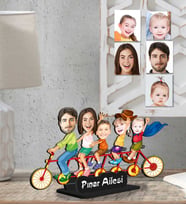 Kişiye Özel 2 Boyutlu Aile  Ahşap Biblo-3