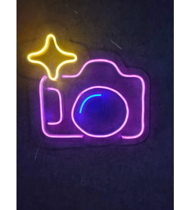 Fotoğraf Makinesi Neon Led Tabela Neon Dekoratif Duvar Aydınlatması fotoğrafçı hediyelik