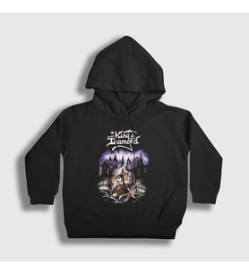 Presmono Unisex Çocuk Siyah Poster King Diamond Kapüşonlu Sweatshirt 486708tt