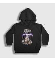 Presmono Unisex Çocuk Siyah Poster King Diamond Kapüşonlu Sweatshirt 486708tt
