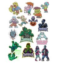 Zombie Sticker Set-1 11 Parça Telefon, Tablet, Defter, Laptop Sticker