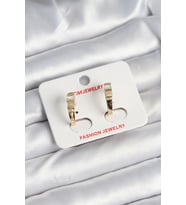 Pirinç Gold Renk Zirkon Taşlı Vintage Kadın Küpe - TJ-BKP11244