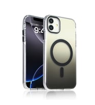 Apple iPhone 11 Uyumlu Kılıf M-safe Şarj Özellikli Transparan Renk Geçişli Zore Toros Kapak (Siyah)