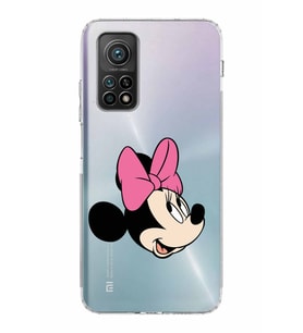 Xiaomi Mi 10T  Kamera Korumalı Kapak Minnie Mouse Tasarımlı Şeffaf  Kılıf