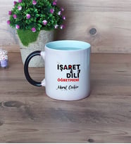 İşaret Dili Öğretmeni Kupa Bardak Sihirli Öğretmenler Günü Hediyesi