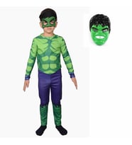 Hulk Çocuk Kostümü Maske Hediyeli - 2 Maskeli Doğum Günü Çocuk Kostümü