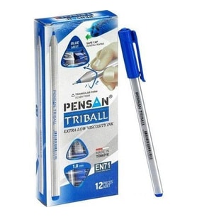 PENSAN TRIBALL TÜKENMEZ KALEM 1MM MAVİ 12'Lİ PAKET ÜCRETSİZ KARGO