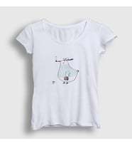 Presmono Kadın Beyaz Captain Seagull Martı T-Shirt 290323tt