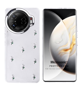 Microsonic TECNO Camon 30 Pro 5G Kılıf PrettyCharm Tulip (Yeşil)
