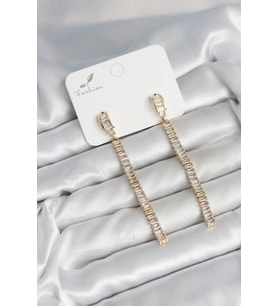 Su Yolu Baget Pirinç Kadın Küpe - TJ-BKP11301