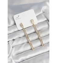 Su Yolu Baget Pirinç Kadın Küpe - TJ-BKP11301