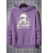 Unisex Jujutsu Kaisen Baskılı Sweatshirt (Lila)