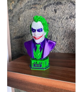 Riva Self Joker Büstü Renkli 3D Baskı Figür 13 cm - Koleksiyonluk Dekoratif Heykel