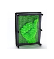 Klon El Modeli 3d Heykel Çerçeve Oyuncak Sihirli iğneli Eğitici Hayal Geliştirici Pinart 20*15cm (Yeşil)