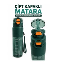 Çift Kapaklı Matara Suluk 920 ml – 2 Farklı İçim Seçeneği, Spor ve Günlük Kullanım