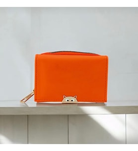 Givenza Turuncu Küçük Boy Kedicik Cüzdan