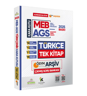 2025 MEB-AGS Türkçenin Kara Kutusu TEK KİTAP ÖSYM Çıkmış Soru Bankası Konu Özetli Video/PDF Çözümlü