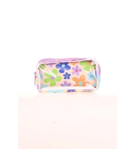 Kaukko Transparent Spring Kalem Çantası Colorful Flowers K2613 (Çok Renkli)