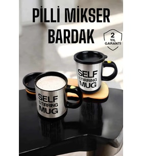 Mikser Kupa Yazılı Mug Bardak Karıştırma Özelliği