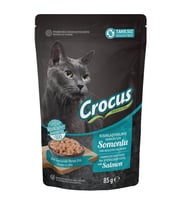 Crocus Tahılsız Kısırlaştırılmış Kedi Somonlu Pouch Jöleli Yaş Mama 85 Gr (Kahverengi)