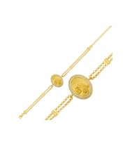 Gümüş Gold Tuğralı Kadın Bileklik CSR2181457