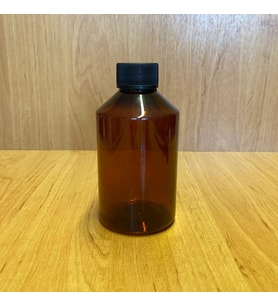 250 cc Amber Plastik  Şişe - Siyah Kapaklı- 250ml Kahverengi Kapaklı Plastik Şişe x 10 Adet