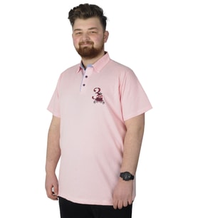 Mode XL Büyük Beden T-Shirt Polo 3 Crown 22331 Somon