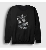 Presmono Unisex Siyah Do Walt Thou Wilt Cartoon Baphomet Sweatshirt 458137tt