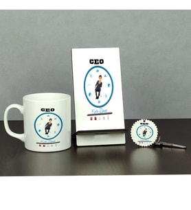 Ceo Üçlü Set (Kupa + Telefon Standı + Anahtarlık) 002