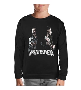 Punisher - Fight Siyah Çocuk Sweatshirt
