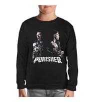 Punisher - Fight Siyah Çocuk Sweatshirt