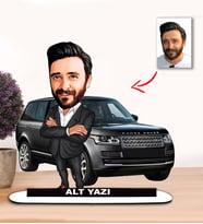 Kisiye Özel Karikatür Erkek PATRON Biblo, Rent a Car hediyes, Araba hediyesi